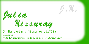 julia missuray business card